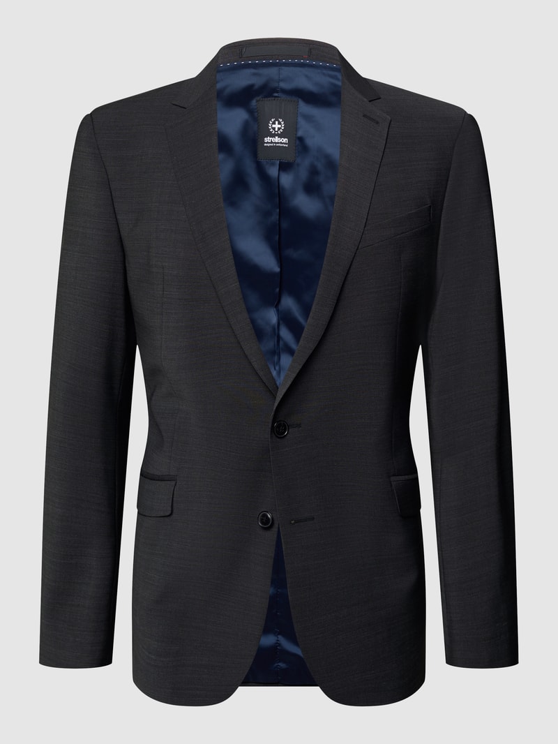 Slim Fit 2-Knopf-Sakko mit Stretch-Anteil 'Flex Cross' in anthrazit