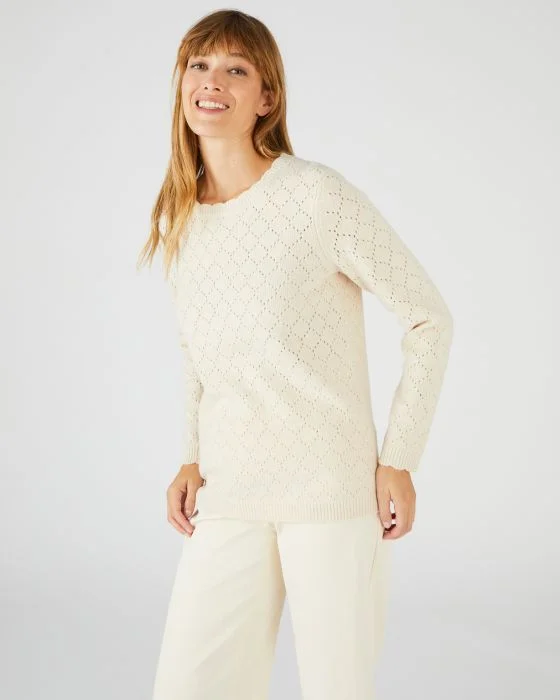 Pull maille ajourée