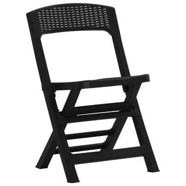 vidaXL Gartenstuhl Klappbare Gartenstühle 4 Stk. PP Anthrazit (4 St)