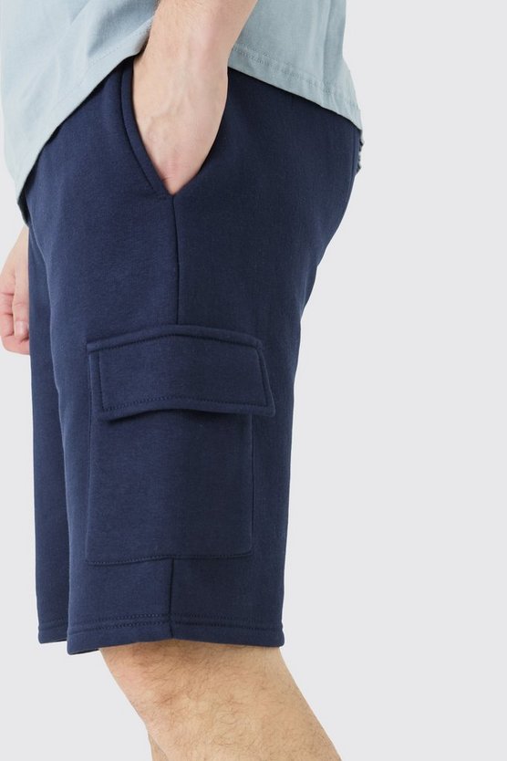Tall lockere Cargo Jersey-Shorts