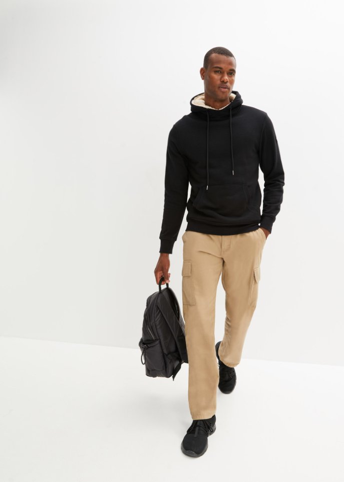 Thermo-Kapuzensweatshirt mit Teddyfutter
