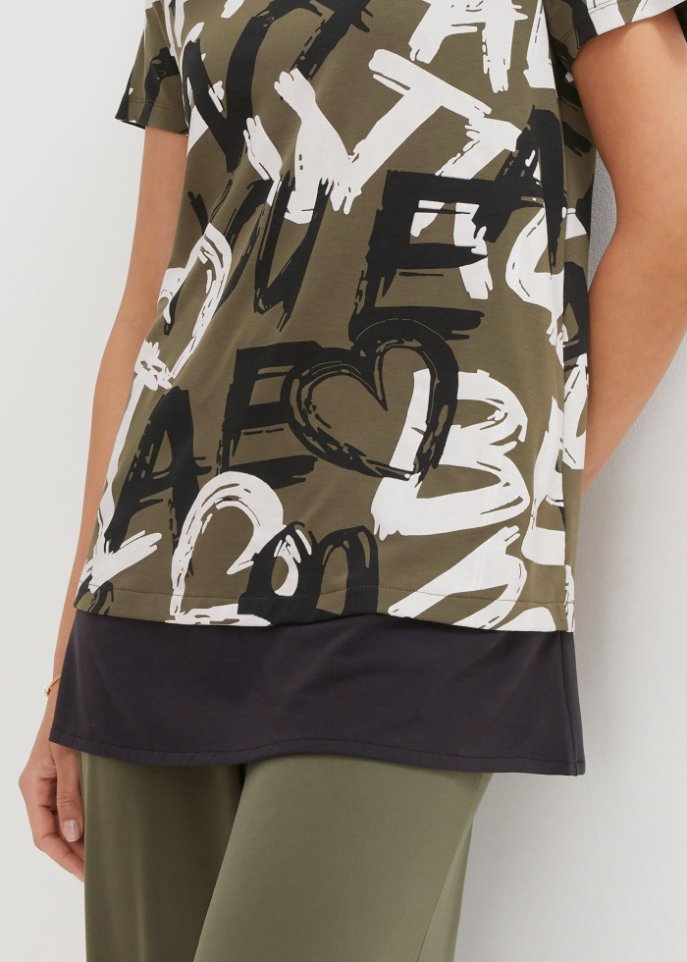 Long-Shirt mit Kurzarm