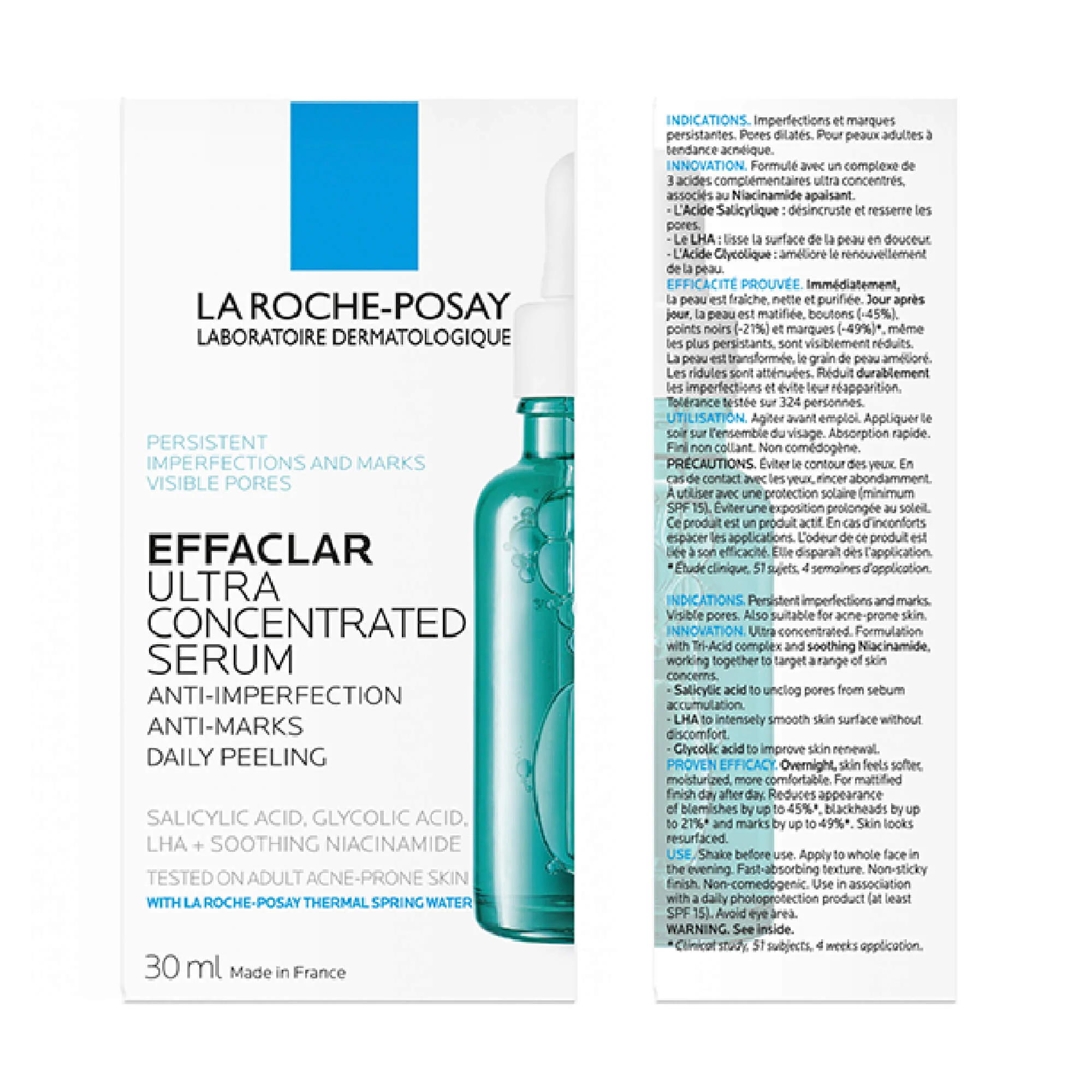Effaclar Effaclar Siero Peeling Viso Per pelle a tendenza acneica, in età adulta - Siero viso antimperfezioni, Esfoliante Anti-età viso