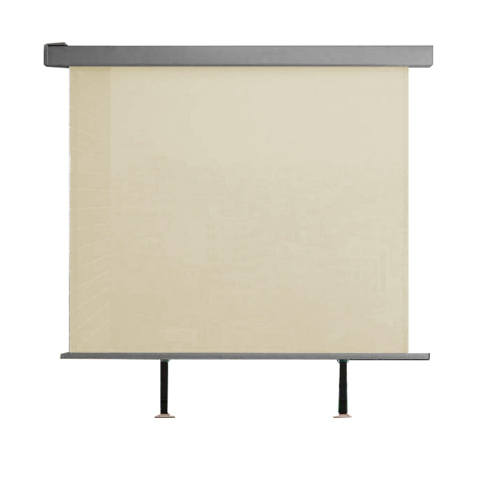 HC Home & Living Balkonmarkise Sichtschutz Sonnenrollo Alu-Seitenmarkise, ca. 150 x 200 cm - Beige