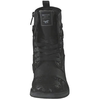 Mustang Schnürstiefelette in schwarz