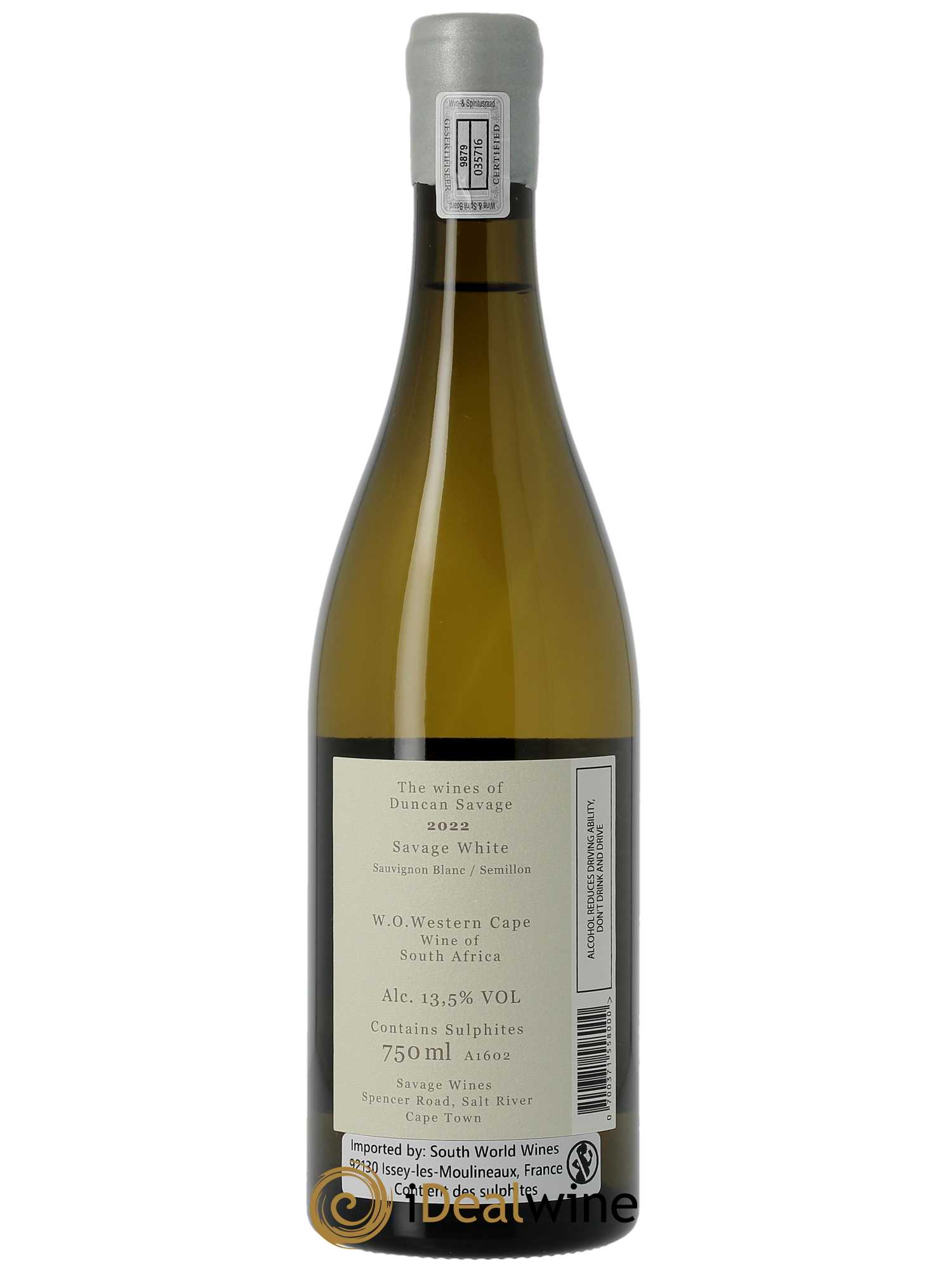 Western Cape Savage White  2022 - Lot de 1 Bouteille