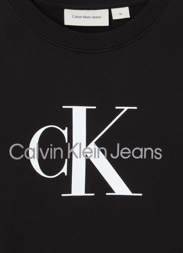 Pulover cu logo Calvin Klein imprimat