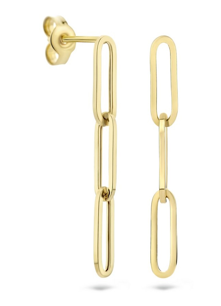 Orecchini color cipria in oro giallo 14 carati 7276YGO