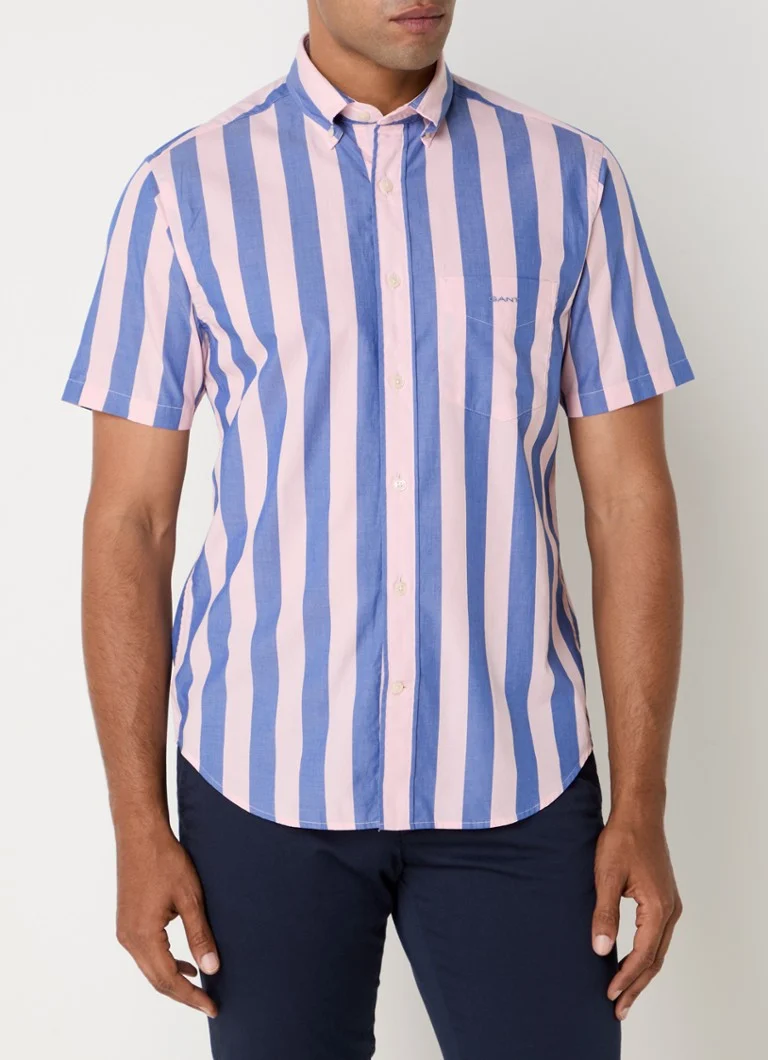 Camicia a righe slim-fit Gant con taschino sul petto