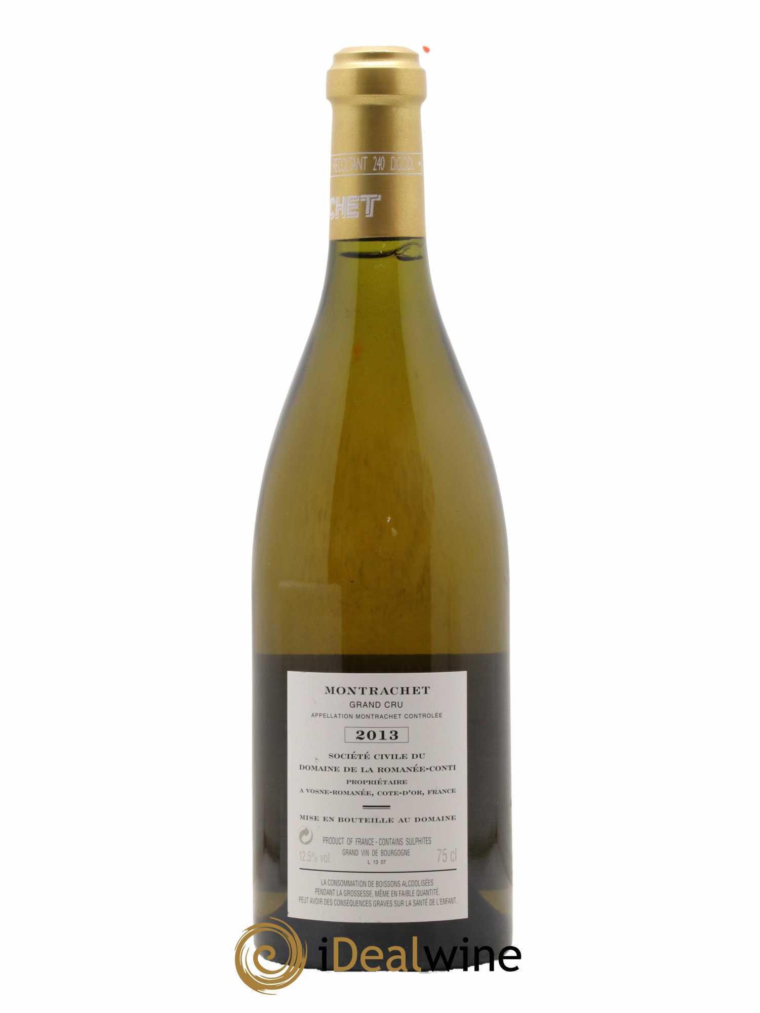 Montrachet Grand Cru Domaine de la Romanée-Conti  2013 - Lot de 1 Bouteille