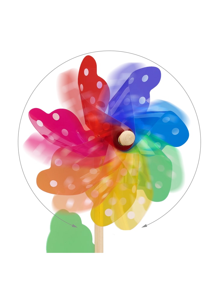 relaxdays 4 x Windrad in Bunt - (B)18 x (H)38,5 x (T)9 cm günstig kaufen onesize