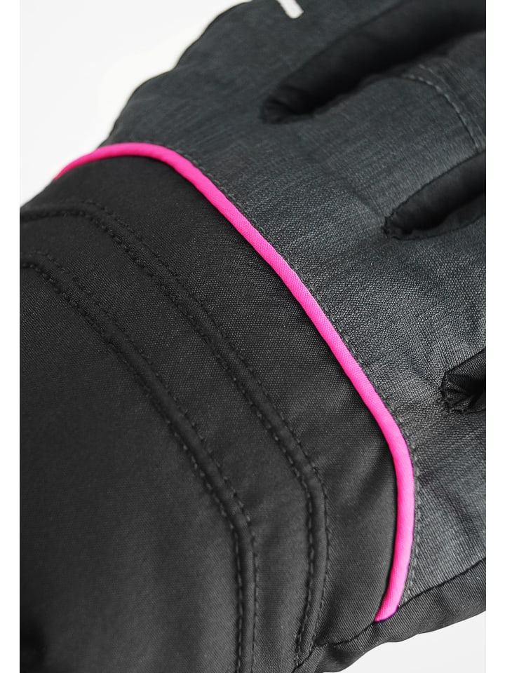 Reusch Fingerhandschuhe Teddy GORE-TEX in 7771 blck/blck melang/pink glo günstig kaufen
