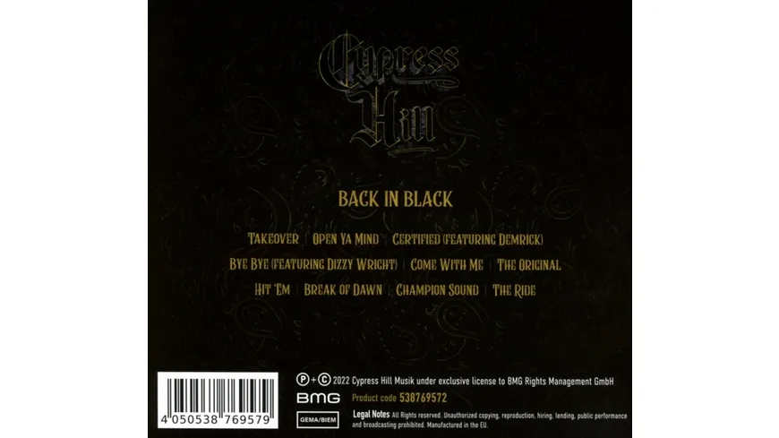 Back In Black Digipak