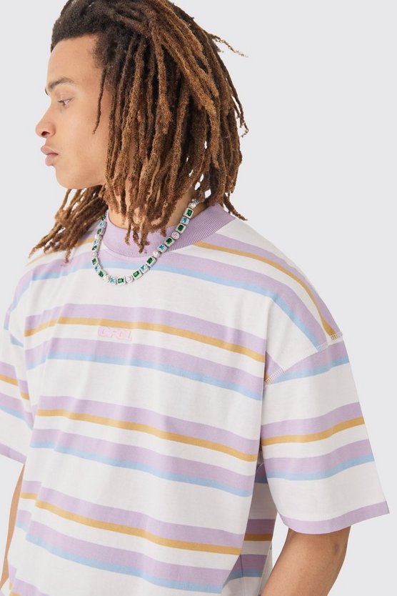 Gestreiftes Oversize Official T-Shirt