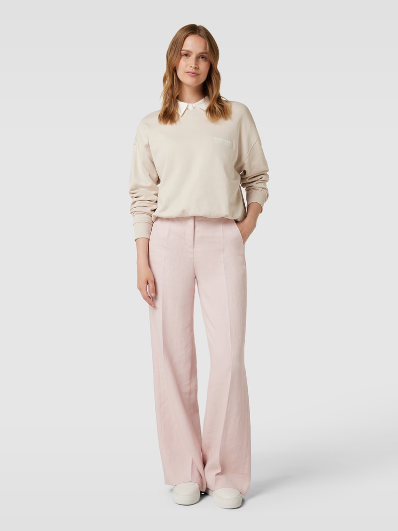 Sweatshirt mit Statement-Stitching in ecru