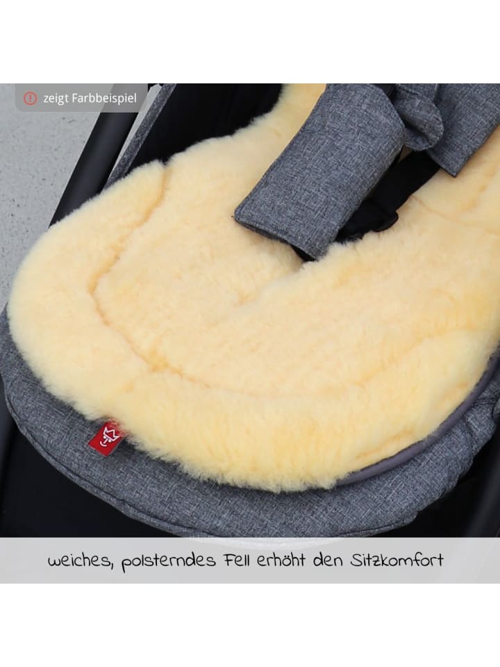 Kaiser Thermo-Fleece Fußsack mit Lammfelleinlage Lukky Look in grau günstig kaufen onesize