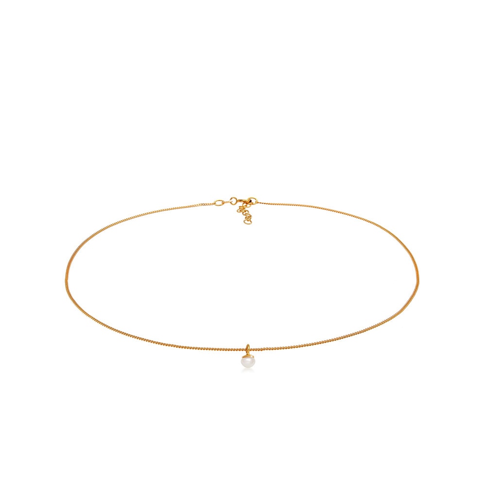 Elli Elli Collier Choker Süwasserperle Anhänger Klassik 925 Silber collier