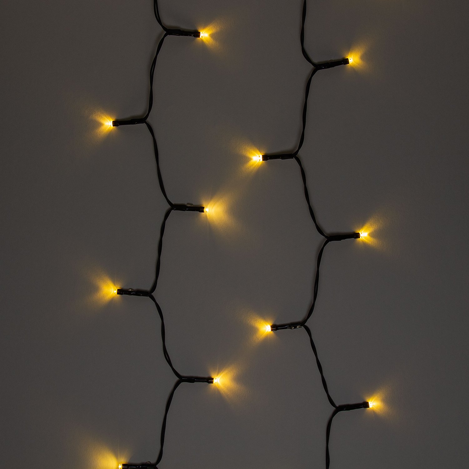 LED Lichterkette mit Batteriekasten für den Außenbereich und Timer, 96 Birnchen