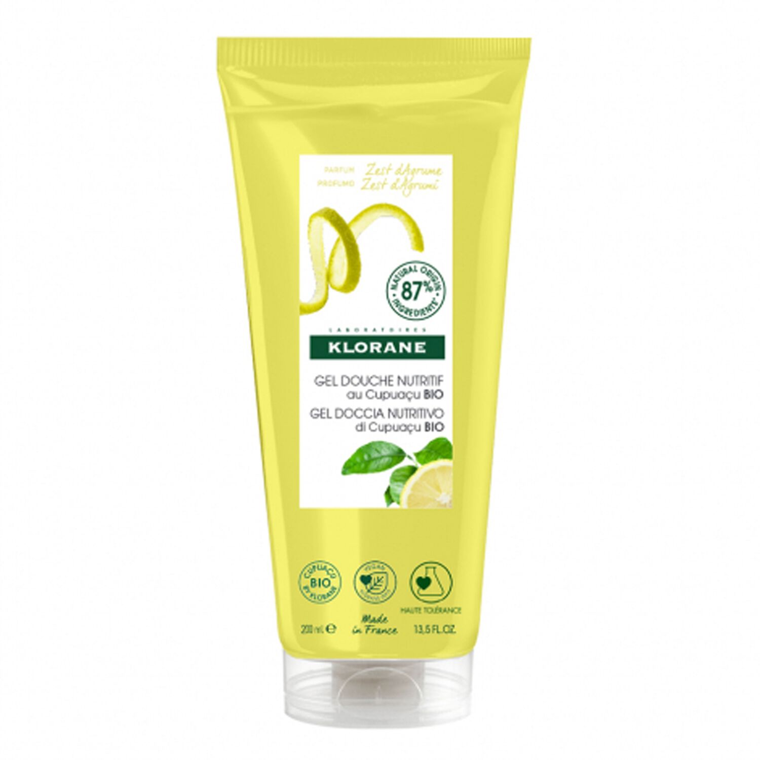 Klorane Gel Douche Zest d'Agrumes Bio - 200 ml