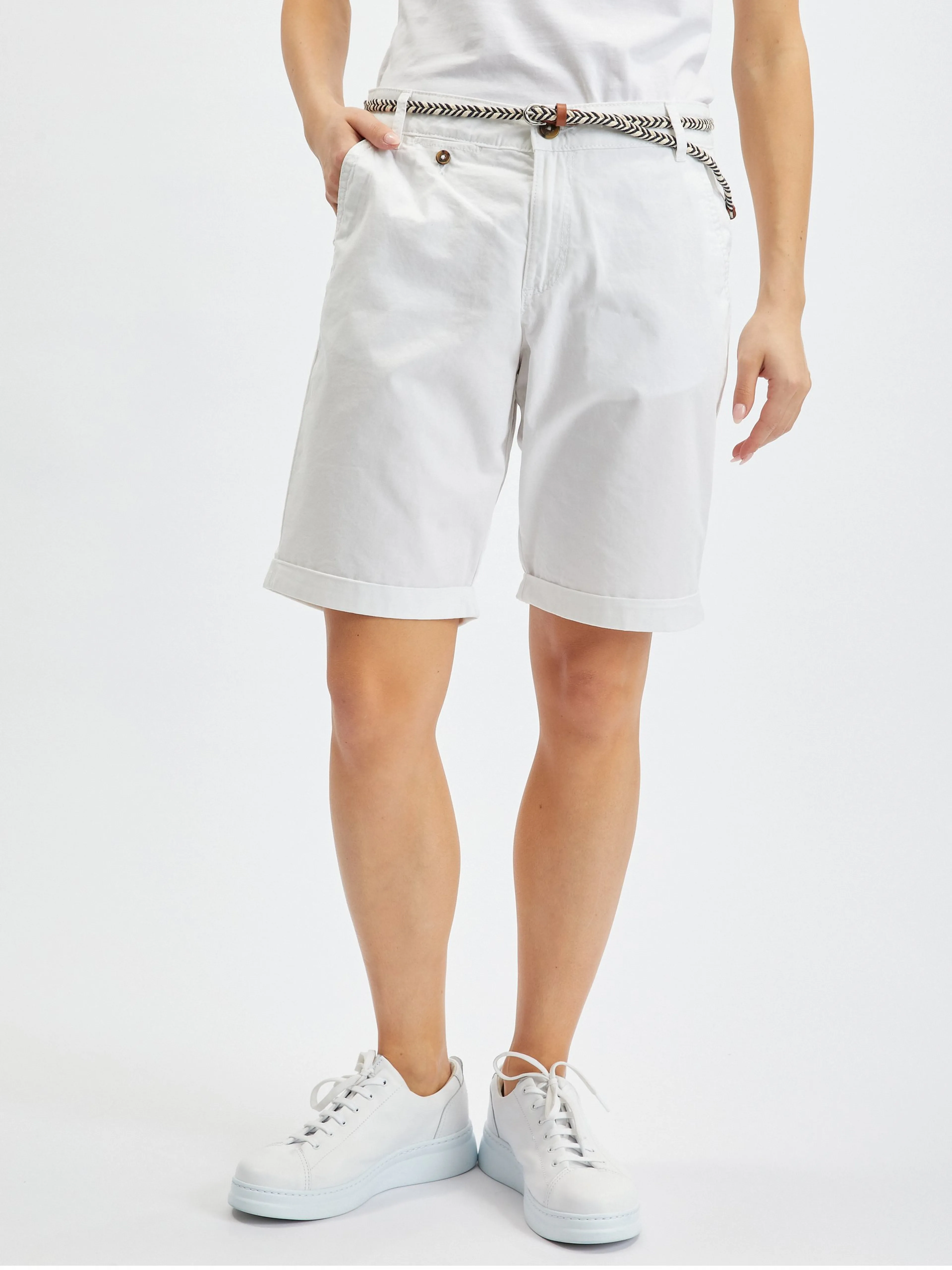 Weiße Damen-Shorts ORSAY