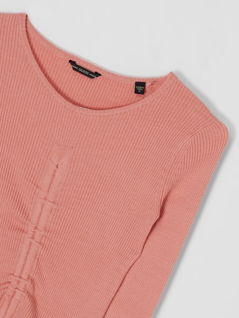 Pullover mit Rippenstruktur in altrosa
