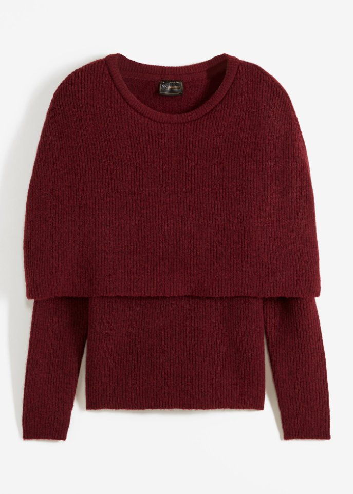 Pullover mit variablem Schal-Element