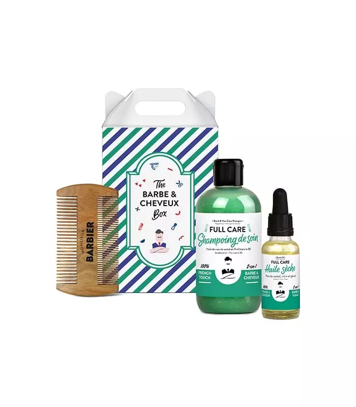 FULL CARE Coffret Cadeau Barbe & Cheveux pour hommes
