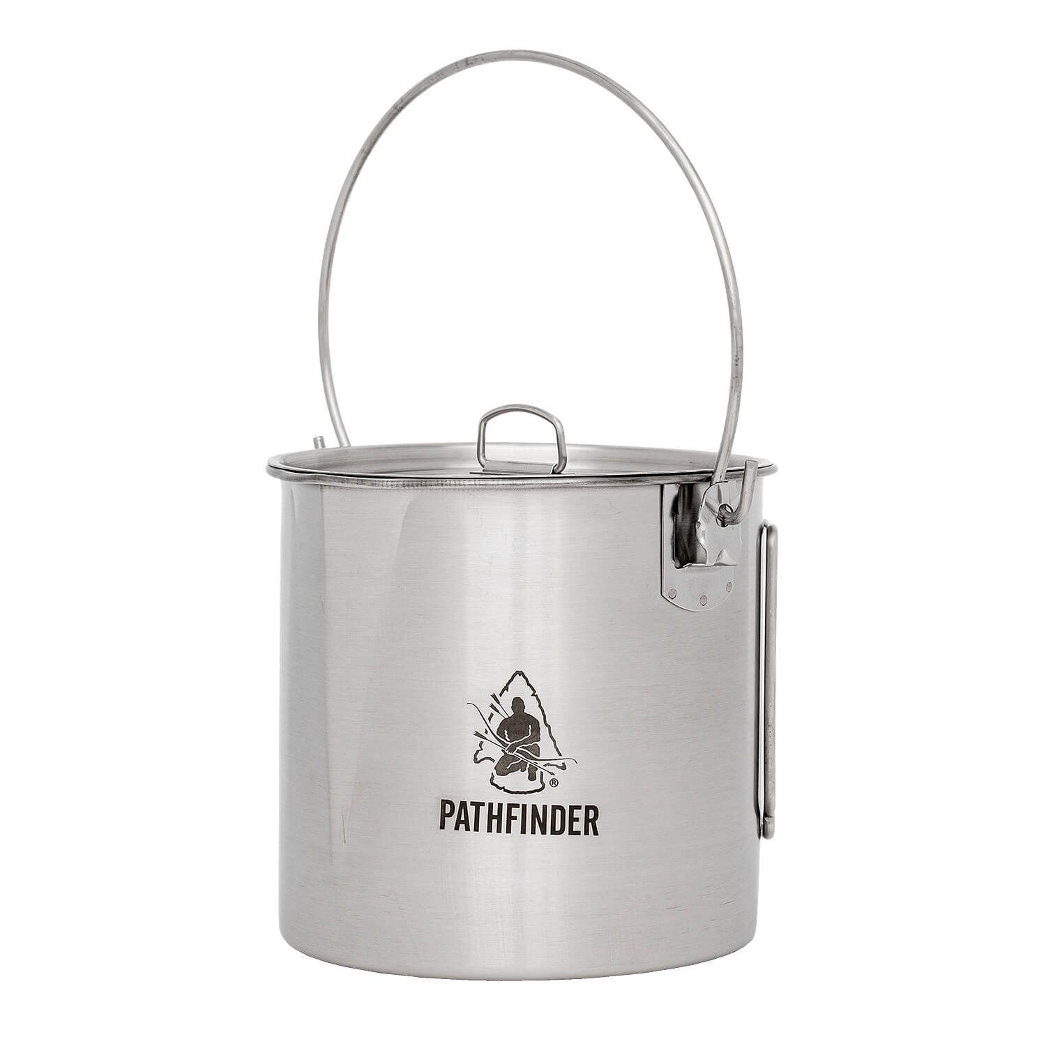 Edelstahl Bush Pot mit Deckel 1.9 Liter