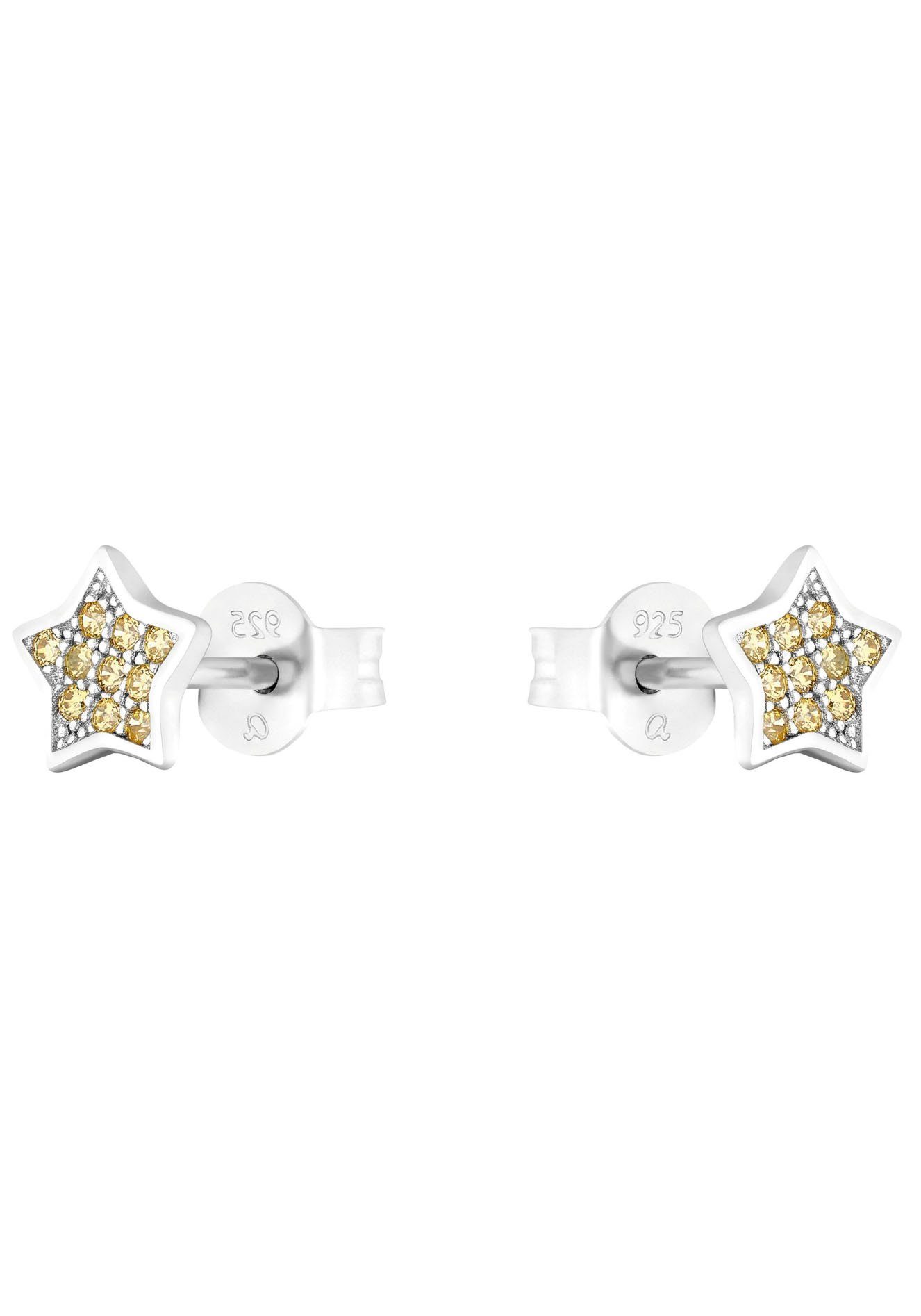 Amor Paar Ohrstecker Funkelnder Stern, 2036529, 2036530, 2036531, mit Zirkonia