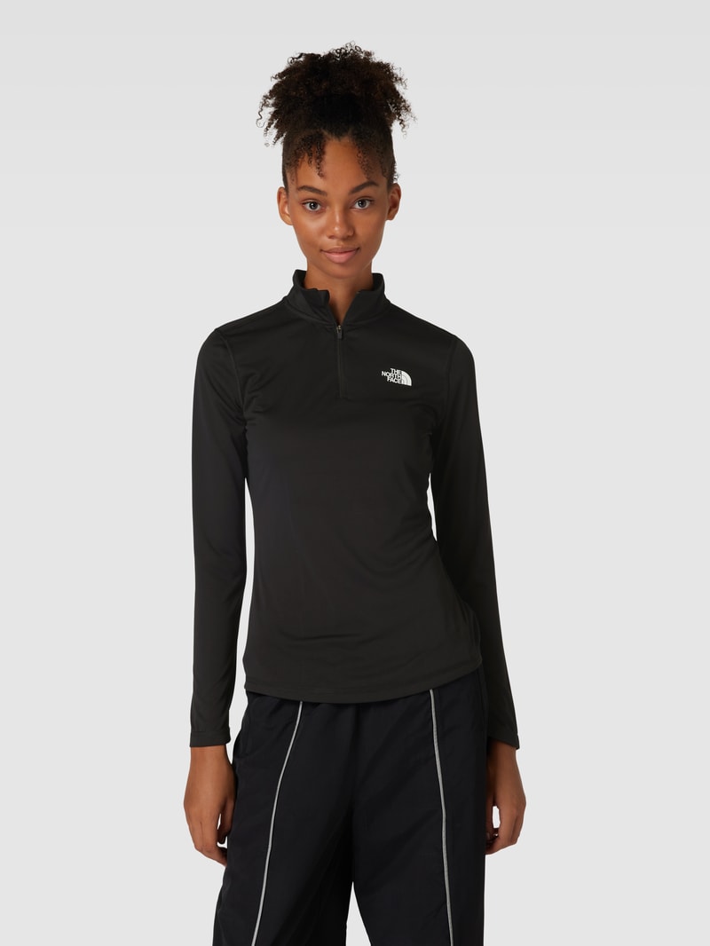 Sweatshirt mit Label-Print in schwarz