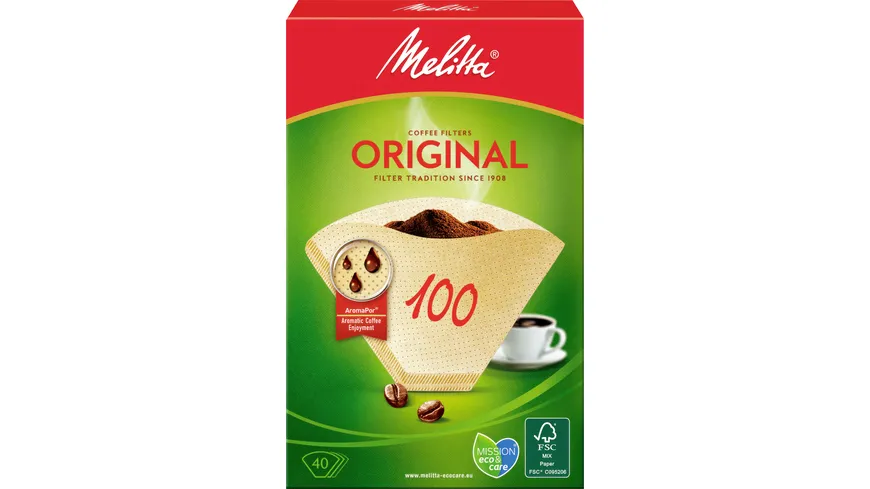 Melitta Filtertüten 100/40 naturbraun