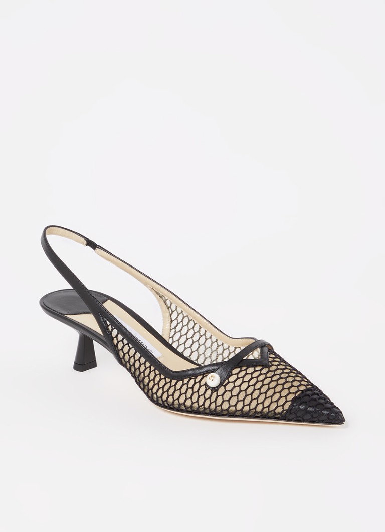 Escarpins Jimmy Choo Amita 45 à bride arrière avec détails en daim