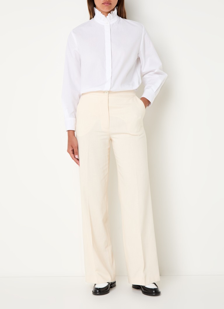 Pantaloni Claudie Pierlot Pisto a vita alta e taglio dritto con tasche laterali