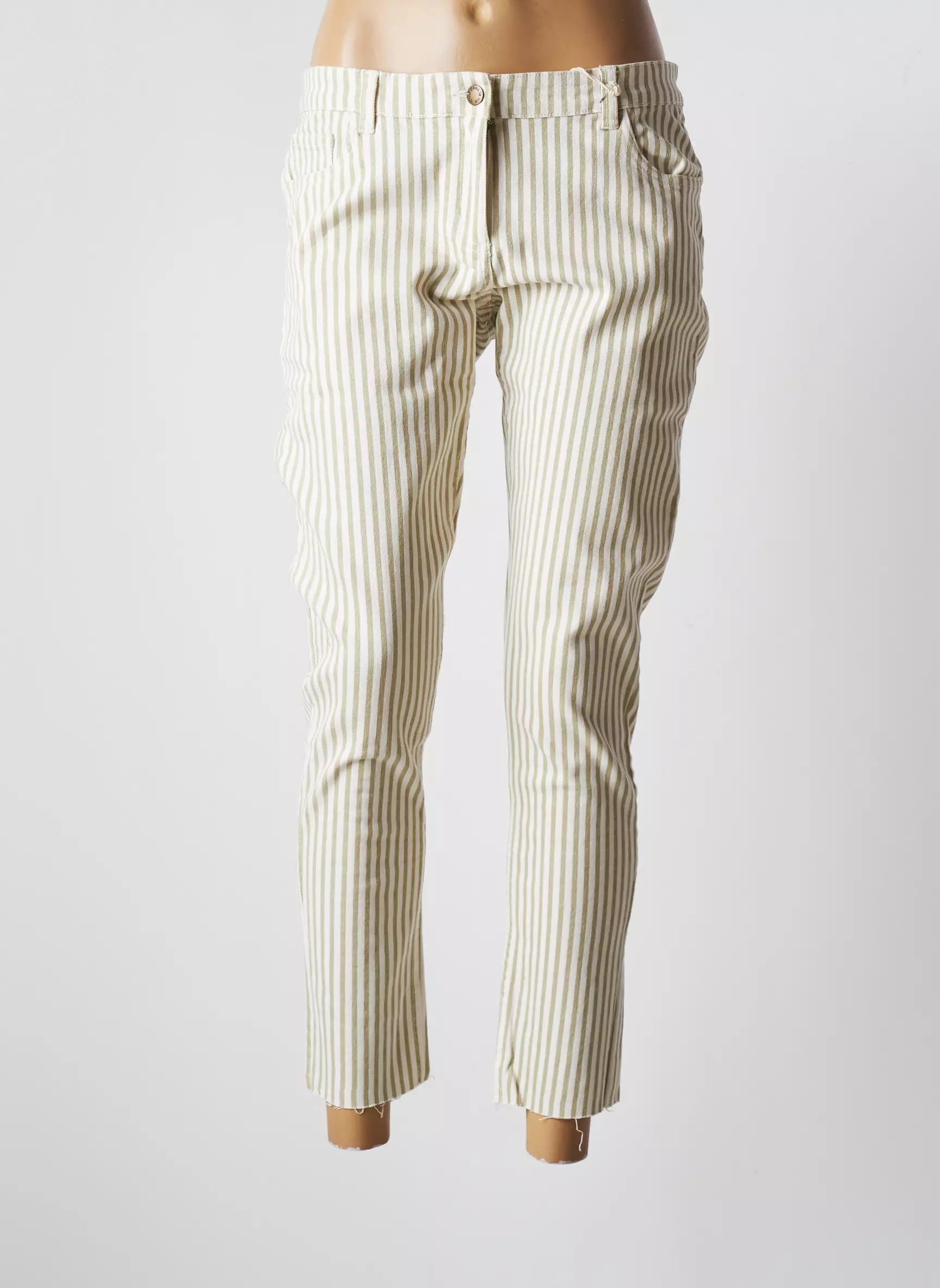 C Est Beau La Vie Pantalon7 8 Femme couleur vert