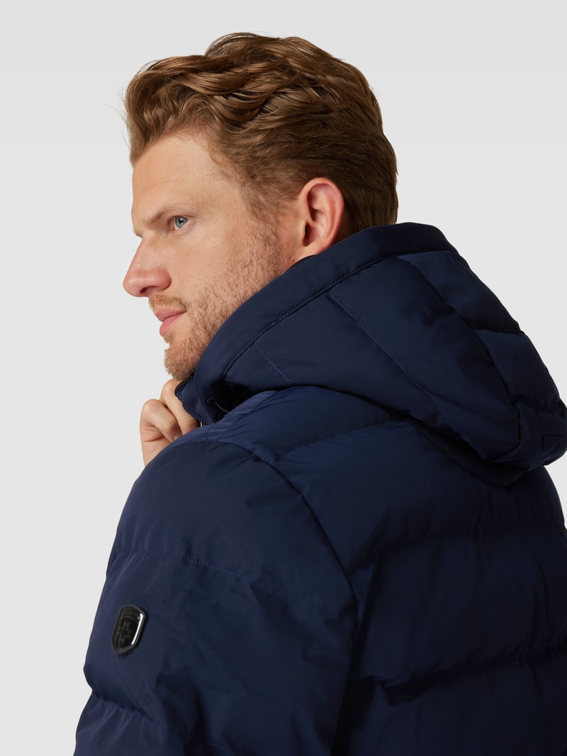Funktionsjacke mit Kapuze Modell 'BLACKBIRD' in marineblau