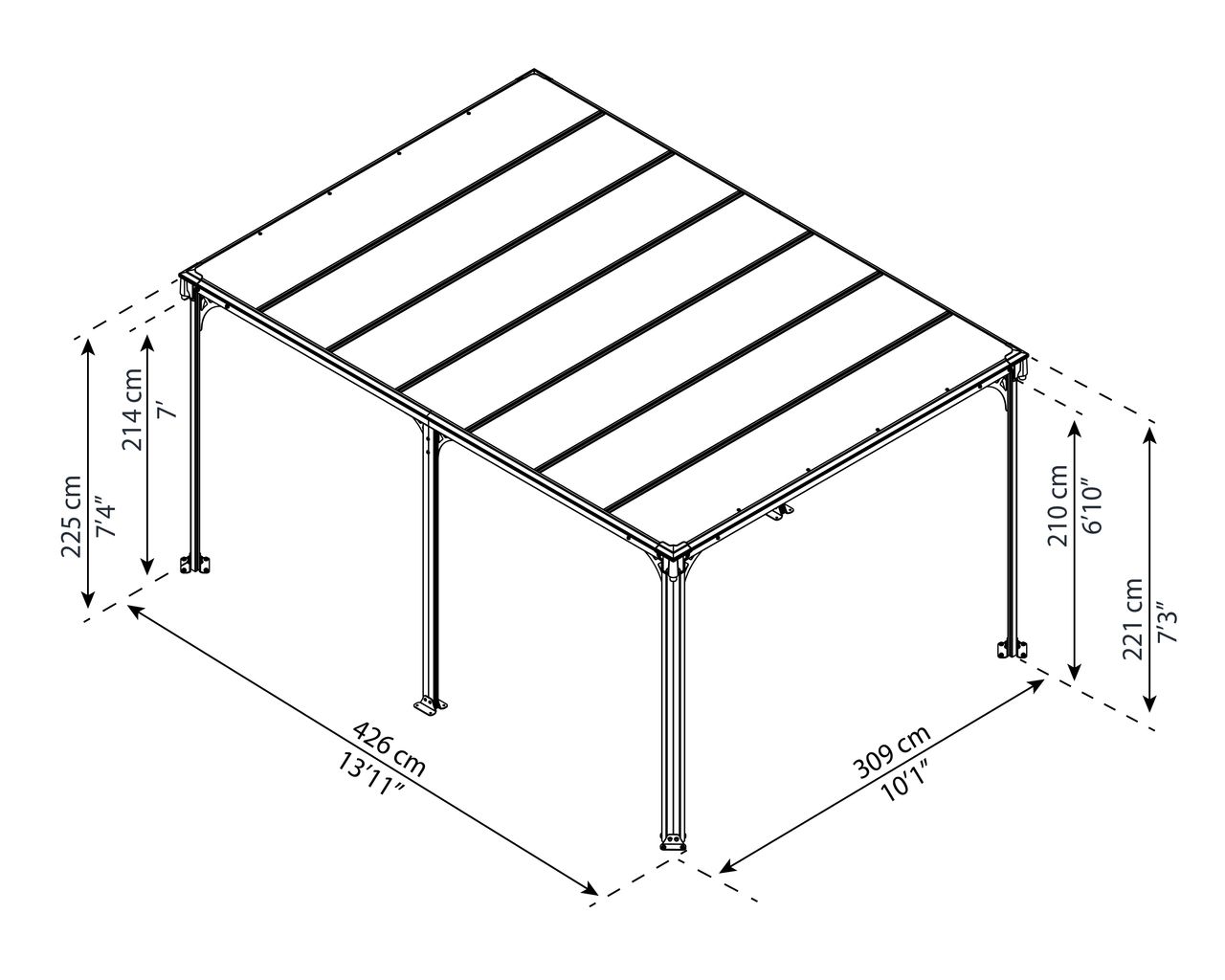 Canopia by Palram Milano Gartenpavillon 4300