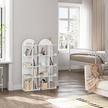 Woltu Bücherregal, 1-tlg., Standregal mit 10 Ablagen auf 5 Ebenen
