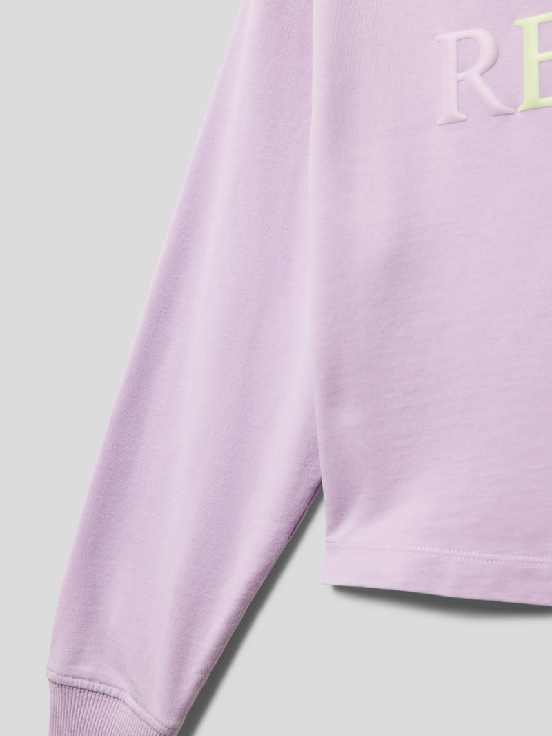 Sweatshirt mit Logo-Print in flieder