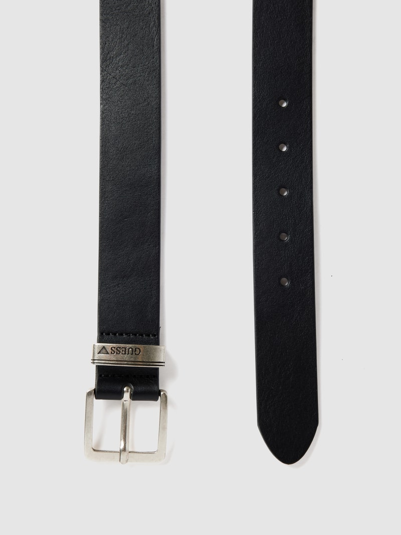Gürtel mit Label-Prägung in schwarz
