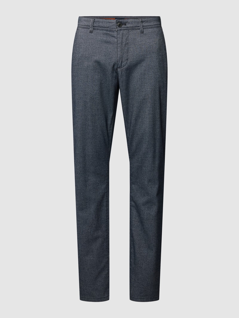 Stoffhose mit Strukturmuster in blau