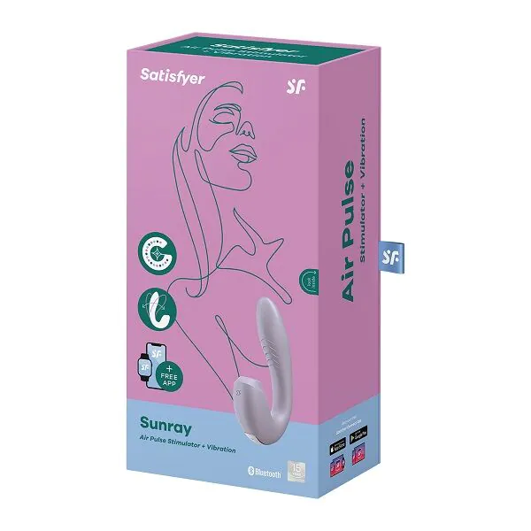 Satisfyer Sunray Connect App Massager Lilla/Sæsonbestemt
