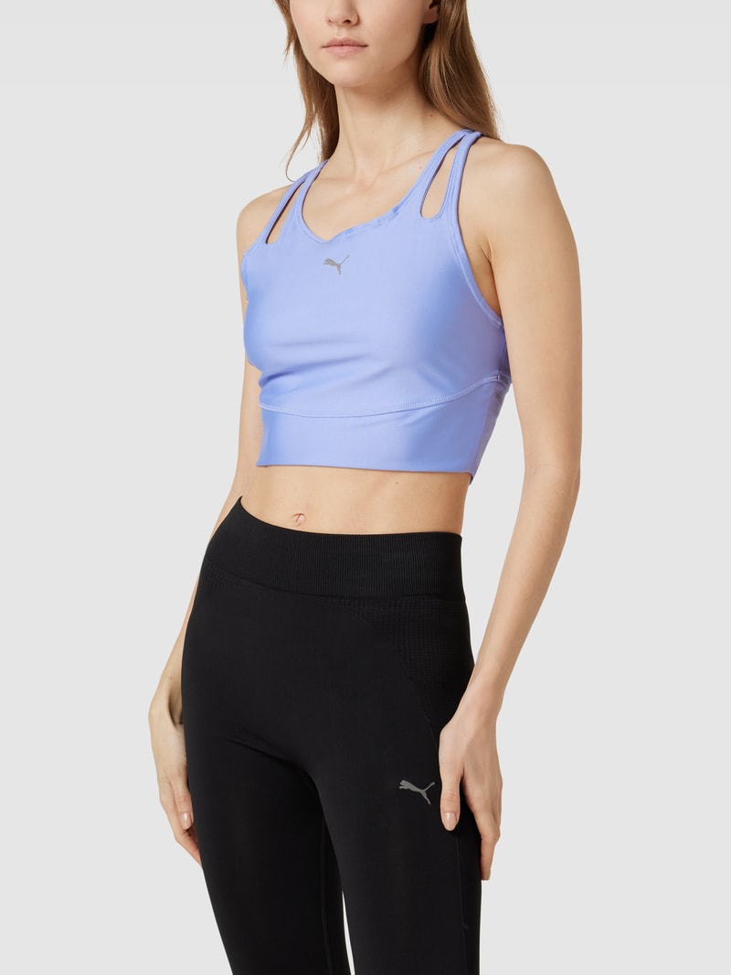 Crop Top mit Racerback in hellblau