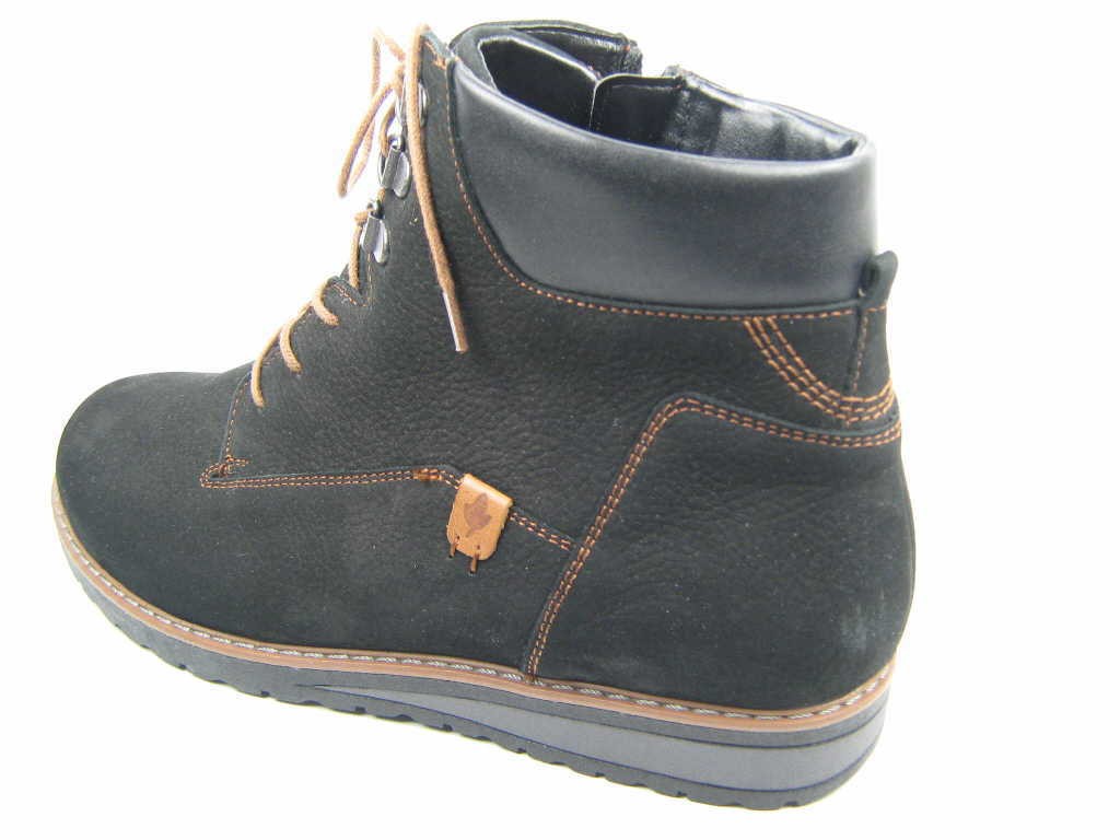 WALDLÄUFER Schnür-Stiefeletten schwarz Havida