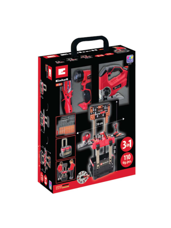 Happy People Einhell KIDS E-Case Kinder Werkbank (110 Teile) in mehrfarbig günstig kaufen onesize