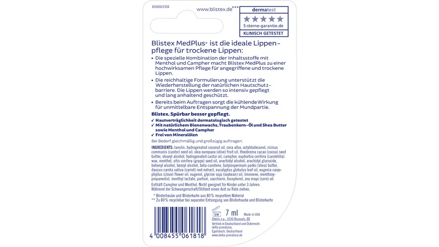 Blistex Lippenpflege MedPlus Cooling Care 7 ml
