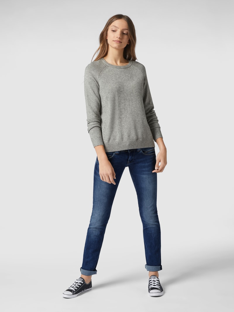 Stone Washed Skinny Fit Jeans in jeans