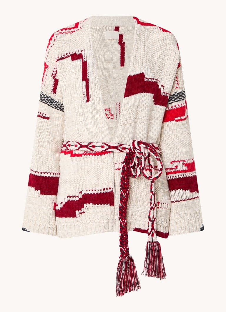 Cardigan gros tricotat din amestec de cașmir Aspen de la Zadig&Voltaire, cu legături în talie.