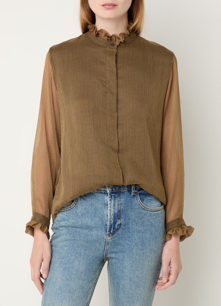 Claudie Pierlot  Semi-transparante blouse met stippenprint