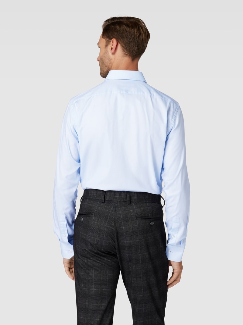 Regular Fit Business-Hemd mit Haifischkragen Modell 'Joe' in bleu