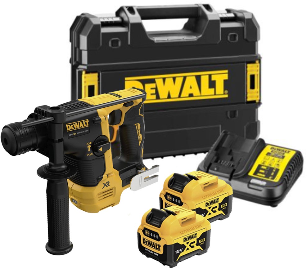 Ciocan perforator fără fir DeWalt DCH072P2-QW SDS Plus XR 12V 5.0Ah Li-Ion în carcasă TSTAK